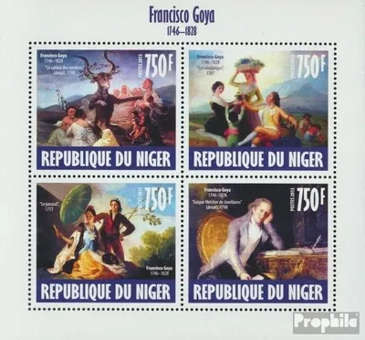 Produktbild von Briefmarken Niger 2013 Mi 2456-2459 Kleinbogen (kompl. Ausg.) postfrisch Francisco de Goya