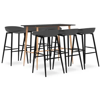 Produktbild von 7-tlg. Bar-Set Schwarz und Grau , Esszimmer Design 2024