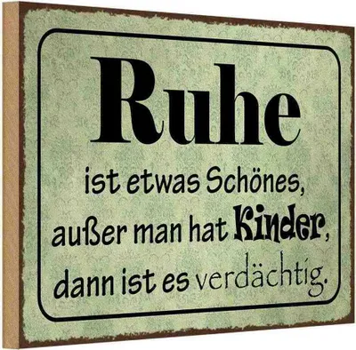 Obrázok produktu pre vianmo Drevený nápis 18x12 cm Ruhe Ist Etwas Schönes Außer