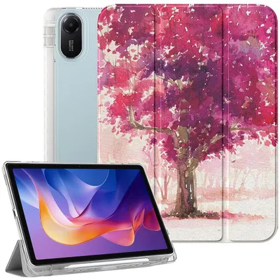 Image de Coque pour Xiaomi Redmi Pad 2 11 Pouces 2025, Anti-Rayures avec Porte-Stylet - Motif Arbre