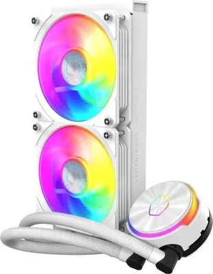 Immagine prodotto di Raffreddatore a liquido per CPU, Cooler Master MasterLiquid PL240 Flux White, radiatore da 240 mm, ventola da 12 cm