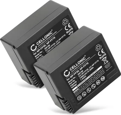 Image de CELLONIC 2x Batterie pour Appareil photo Compatible avec Sony CCD-TRV108, CCD-TRV118, CCD-TRV128, NP-FF50 - (1400mAh, 7.4V)
