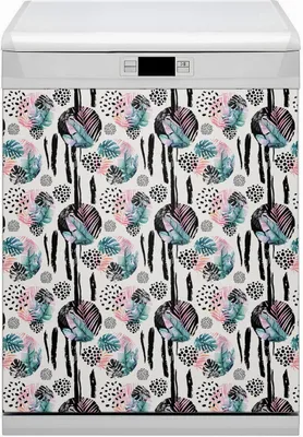 Produktbild von Magnete  Dekorative Magnet Folie für Geschirrspüler 60x80 cm Küche  - Abstraktionsdschungel