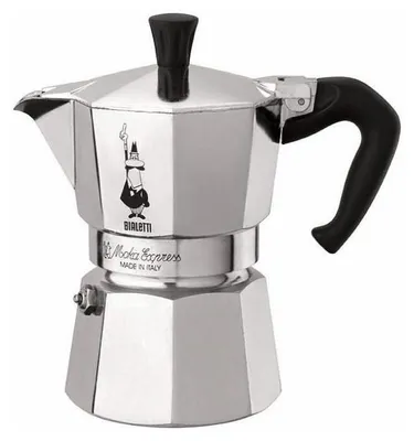 Produktbild von Bialetti Moka Express, Mokka-Kanne, 0,23 l, Aluminium, Aluminium, 4 Tassen, Moka Express