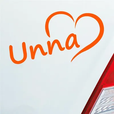 Produktbild von Auto Aufkleber Unna Herz Stadt City Liebe Love Heimat 15x8 cm Orange Sticker Heckscheibenaufkleber