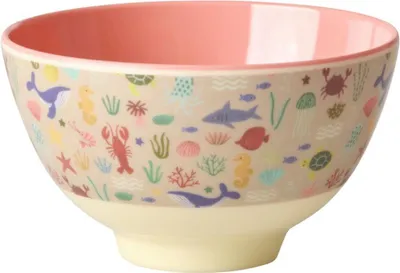 Zdjęcie produktu dla Miska melaminowa na ryż - Coral Ocean Print 300ml