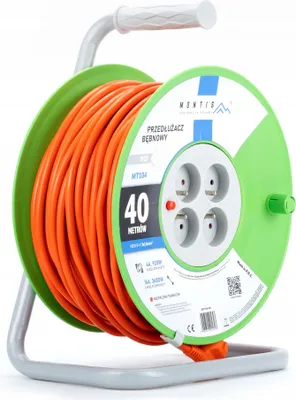 Zdjęcie produktu dla Przedłużacz Bębnowy 40M 3X1,5 Na Bębnie 3680W Ip20