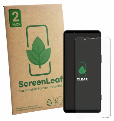 Produktbild von 2x ScreenLeaf Schutzfolie für Sony Xperia 1 VIII nachhaltiger Displayschutz Display Schutz Folie Klar Transparent