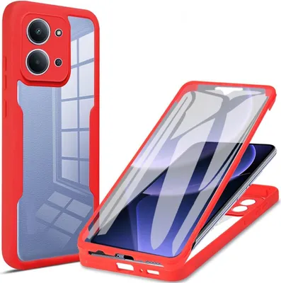 Immagine prodotto di Per Xiaomi Redmi 15C 5G / 4G corpo completo 360 gradi acrilico ibrido TPU caso rosso
