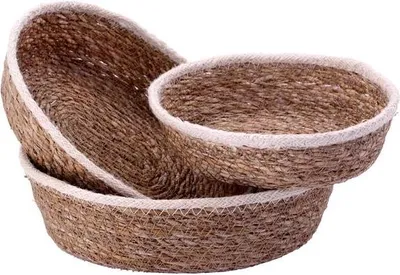 Zdjęcie produktu dla Kosz Owalny 3 Szt., Trawa Morska