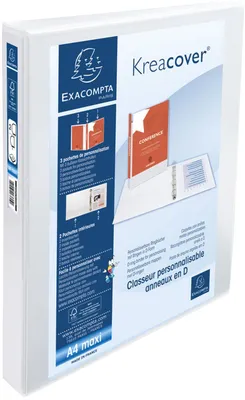 Immagine prodotto di EXACOMPTA raccoglitore ad anelli per presentazioni, A4 Maxi, bianco, 2D anelli