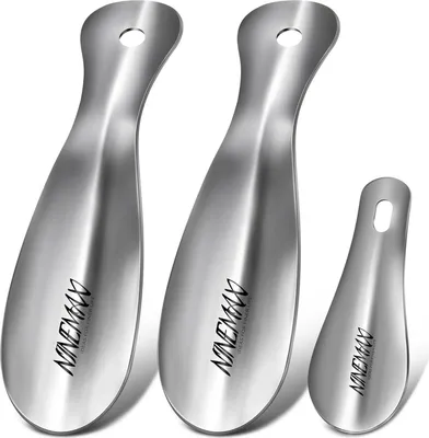 Produktbild von Schuhlöffel Metall Reise-Schuhanzieher Edelstahl Mini 3er Pack