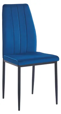 Produktbild von Gepolsterter Esszimmerstuhl SAMAIRA - blau/schwarz