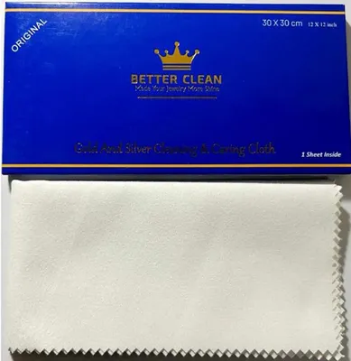 Produktbild von Silberpoliertuch – Schmuckpoliertuch – 5 Stück – Weiß – 30/30 cm – wiederverwendbar – glänzender Schmuck – Silber polieren – Gold polieren – Reinigungstuch – CHPN