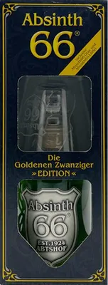 Produktbild von Absinth 66 Geschenkset, die Goldenen Zwanziger Edition, alc. 66 Vol.-% - 0,2 l