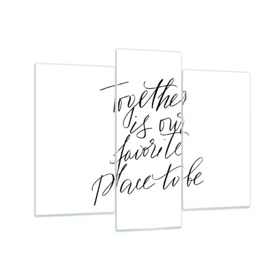 Produktbild von Bilder auf glas - 3 Teile - Gemeinsam unser Ort - 130x100cm - Glasbilder - Wandbilder - Bilder - zum Aufhängen bereit - Wanddekoration aus Glas - Glas Bilder - Wandbild auf Glas - GCB130x100-4539