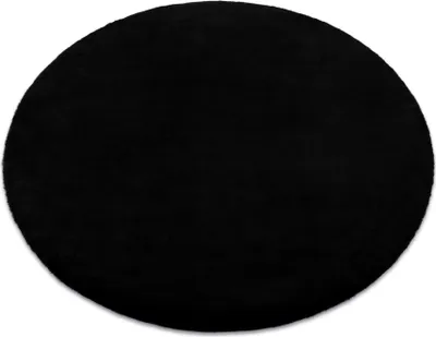 Immagine prodotto di Tappeto BUNNY cerchio nero IMITAZIONE PELLICCIA DI CONIGLIO nero ruota 200 cm