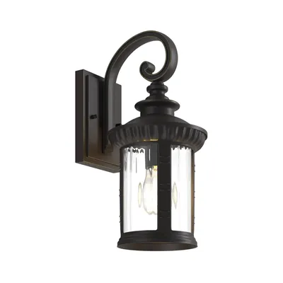 Produktbild von Lindby Außenwandleuchte Barret, 39 cm, Aluminium, braun