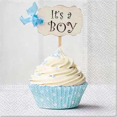 Produktbild von RP 20 Servietten Blue Cupcake - Cupcake für Jungen 33x33cm