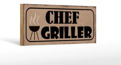 Produktbild von Holzschild Spruch 27x10cm Grill Chef Griller