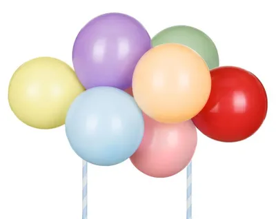 Zdjęcie produktu dla Balonowy topper na tort tęcza mix 29cm 32965