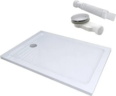 Produktbild von 120x90x4 cm Duschwanne Acryl Duschtasse Dusche 40mm Superflache Rechteckig Weiß Mit Erhöhte Kante