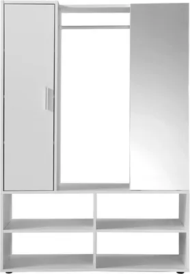 Produktbild von Garderobe mit 1 Tür und 1 Spiegel Auma - L105 x H151,3 cm