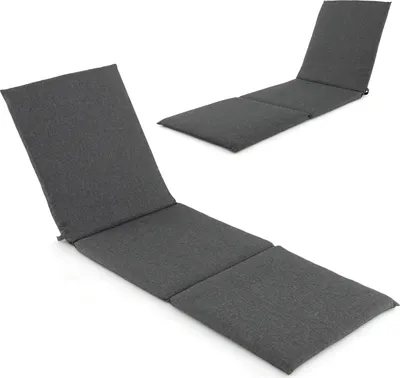 Zdjęcie produktu dla COSTWAY poduszka na leżak, poduszka na leżak ogrodowy, leżak 182x59x4,5cm ciemnoszara