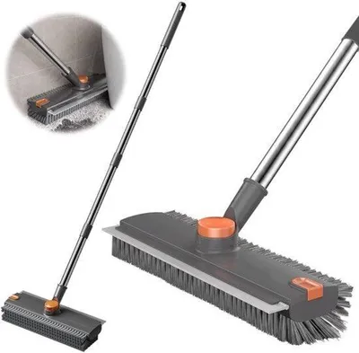 Produktbild von Scrubber mit Griff - Fliesenreiniger mit Traktorboden 3-in-1 grau