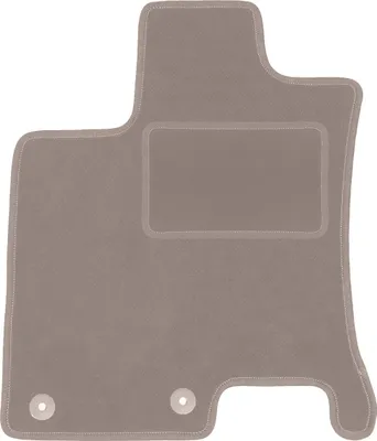 Produktbild von Fahrerfußmatte Velours beige passend für Nisan Qashqai +2 (2008-2013, Crossover) – mit Befestigungen – passgenau