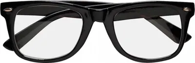 Produktbild von Schwarze Nerd Brille mit Gläsern