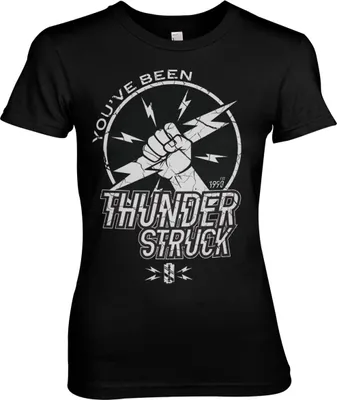 Obrázek produktu pro Dívčí tričko You've Been Thunderstruck - střední - černé