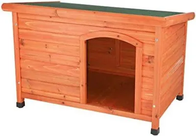 Image de Grande niche en bois pour chiens de taille moyenne 104 x 72 x 68 cm