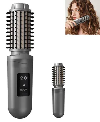 Produktbild von Beheizbarer Haarglättungskamm mit 2600 mAh Akku – Kabelloser USB-Styler mit Negativ-Ionen-Technologie, 2-in-1 Glätten & Locken für unterwegs