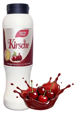 Image de Sauce aux cerises 1 kg - Nappage pour glaces, desserts, gaufres et pancakes