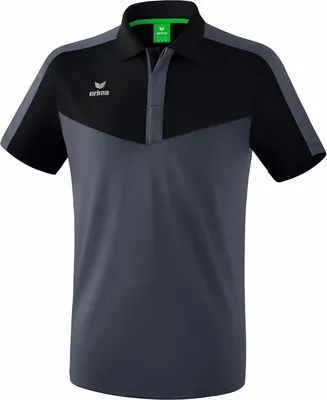 Produktbild von Erima Squad Poloshirt Herren - Schwarz / Slate Grey