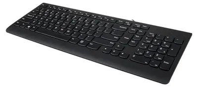 Zdjęcie produktu dla Lenovo 300, Pełnowymiarowy (100%), Przewodowa, USB, QWERTY, Czarny
