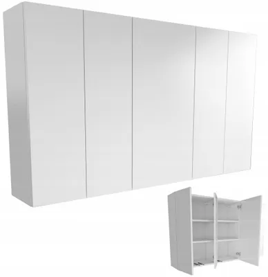 Zdjęcie produktu dla szafka łazienkowa do łazienki 140cm 140x80 wisząca biała matowa mat