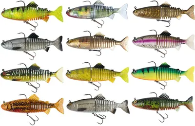 Produktbild von Fox Rage Replicant Jointed - Swimbait Wobbler, Farbe:UV Firetiger, Länge / Gewicht:18cm - 80g