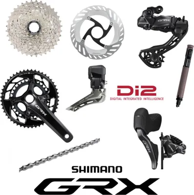 Produktbild von SHIMANO Gruppe GRX DI2 12 Fach 172,5 mm 48x31Z - moderne Gravel-Schaltgruppe