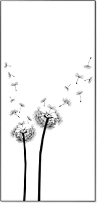Produktbild von Stahl Magnettafel Hochformat 78x37cm Pusteblume 2