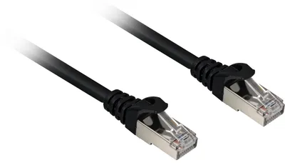 Produktbild von Patchkabel RJ45 Cat.6a SFTP (schwarz, 1 Meter, LSOH (Halogenfrei))