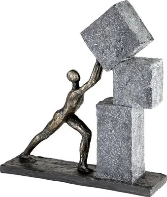 Produktbild von Casablanca by Gilde Dekofigur Skulptur Stacking broncefarben H. 30,5 cm,79896