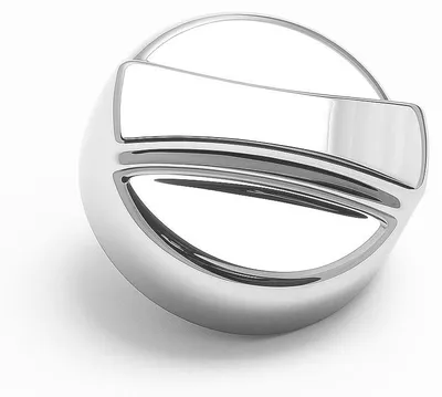 Produktbild von Drehexcenter-Kappe neutral - rund 44 mm x 30 mm hoch - Kunststoff in Chrom-Optik - Drehknopf  Ersatzteil für Küchenspülen mit Excenterventil