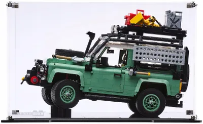 Productafbeelding van Zwarte displayvitrine voor LEGO® ICONS 10317 – Land Rover Classic Defender 90