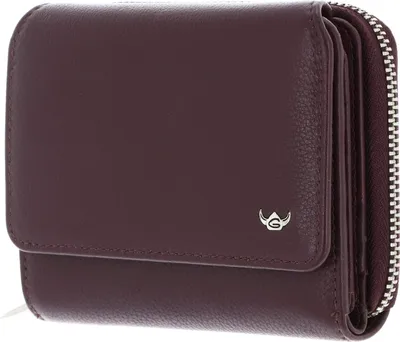 Produktbild von Golden Head Leder Geldbörse Madrid RFID Protect Zipped Billfold Coin Wallet Amarone dunkelviolett
