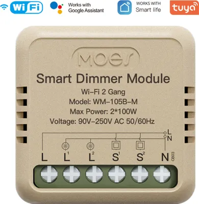 Obrázok produktu pre Tuya WiFi Inteligentný spínač stmievača DIY Modul Spínač svetla Mobilný telefón APP Diaľkové ovládanie Aktivácia domácich spotrebičov Kompatibilný s Alexa a Google Assistant pre hlasové ovládanie