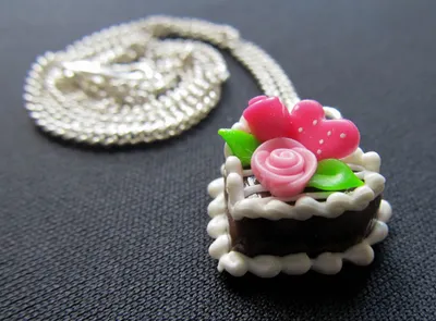 Produktbild von Lebkuchenherz Kette Halskette Miniblings 45cm  Lebkuchen Herz Rosen