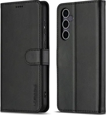 Produktbild von Samsung Galaxy A16 Hülle - LC.IMEEKE Luxus Klapphülle - Schwarz