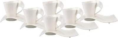 Produktbild von Villeroy & Boch NewWave Caffè Kaffeebecher mit Unterteller 300 ml 6er Set
